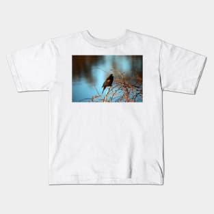 Red Winged Blackbird #2 Kids T-Shirt